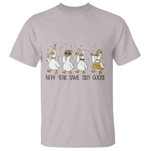 Silly Goose New Years 2026 T Shirt Cute Goose Party Holiday TS14 Ice Gray Print Your Wear