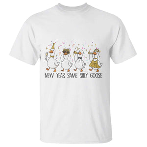 Silly Goose New Years 2026 T Shirt Cute Goose Party Holiday TS14 White Print Your Wear