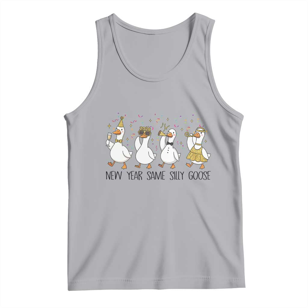Silly Goose New Years 2026 Tank Top Cute Goose Party Holiday TS14 Athletic Heather Print Your Wear