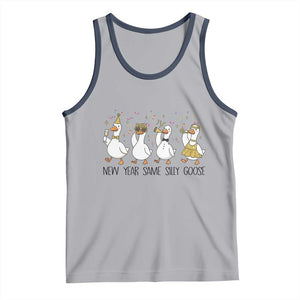 Silly Goose New Years 2026 Tank Top Cute Goose Party Holiday TS14 Athletic Heather Navy Print Your Wear