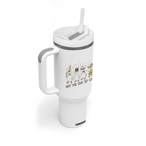Silly Goose New Years 2026 Tumbler With Handle Cute Goose Party Holiday TS14 Print Your Wear