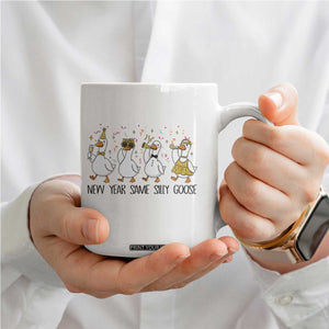 Silly Goose New Years 2026 Coffee Mug Cute Goose Party Holiday TS14 Print Your Wear