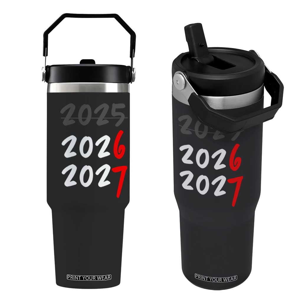 67 Six Seven Meme Flip Straw Tumbler New Year 2026 Gen Alpha Slang TS14 One Size: 30 oz Black Print Your Wear