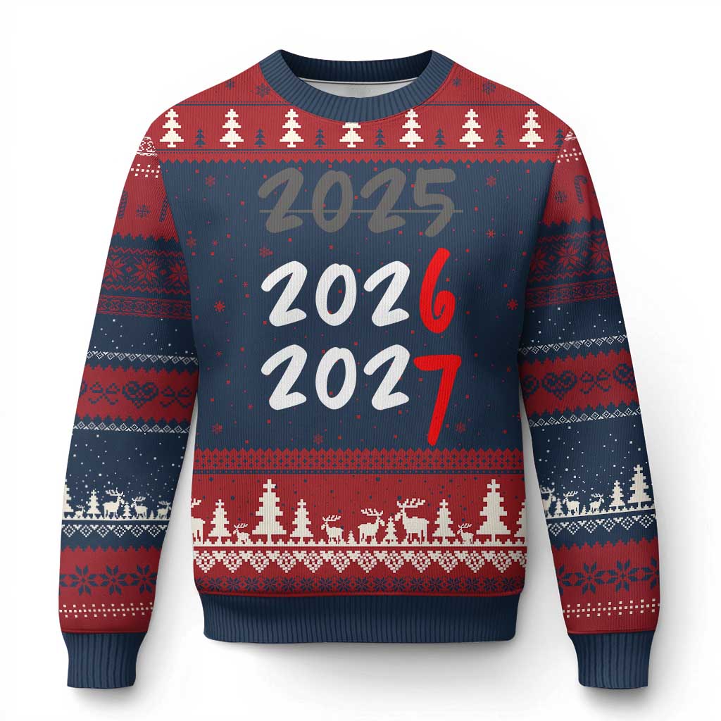 67 Six Seven Meme Ugly Christmas Sweater New Year 2026 Gen Alpha Slang TS14 Navy Red Print Your Wear