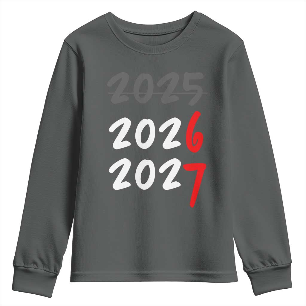 67 Six Seven Meme Youth Sweatshirt New Year 2026 Gen Alpha Slang TS14 Dark Heather Print Your Wear