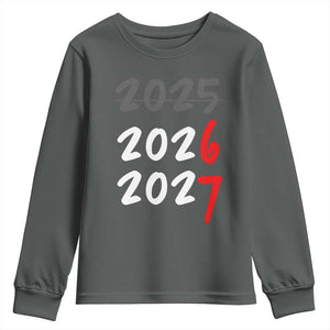 67 Six Seven Meme Youth Sweatshirt New Year 2026 Gen Alpha Slang TS14 Dark Heather Print Your Wear