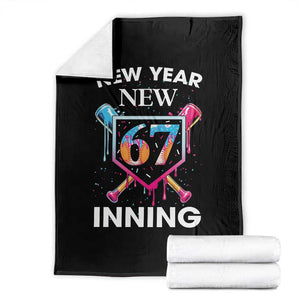 Funny Six Seven Meme Throw Blanket 67 Number Sports American Football Ice Cream Drip TS14 Black Print Your Wear