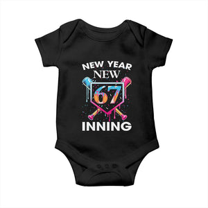 Funny Six Seven Meme Baby Onesie 67 Number Sports American Football Ice Cream Drip TS14 Black Print Your Wear