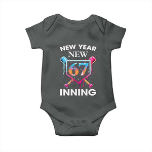 Funny Six Seven Meme Baby Onesie 67 Number Sports American Football Ice Cream Drip TS14 Dark Heather Print Your Wear