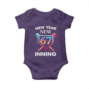 Funny Six Seven Meme Baby Onesie 67 Number Sports American Football Ice Cream Drip TS14 Purple Print Your Wear