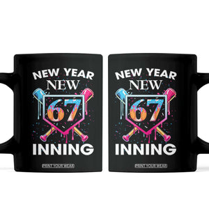 Funny Six Seven Meme Coffee Mug 67 Number Sports American Football Ice Cream Drip TS14 Black Print Your Wear