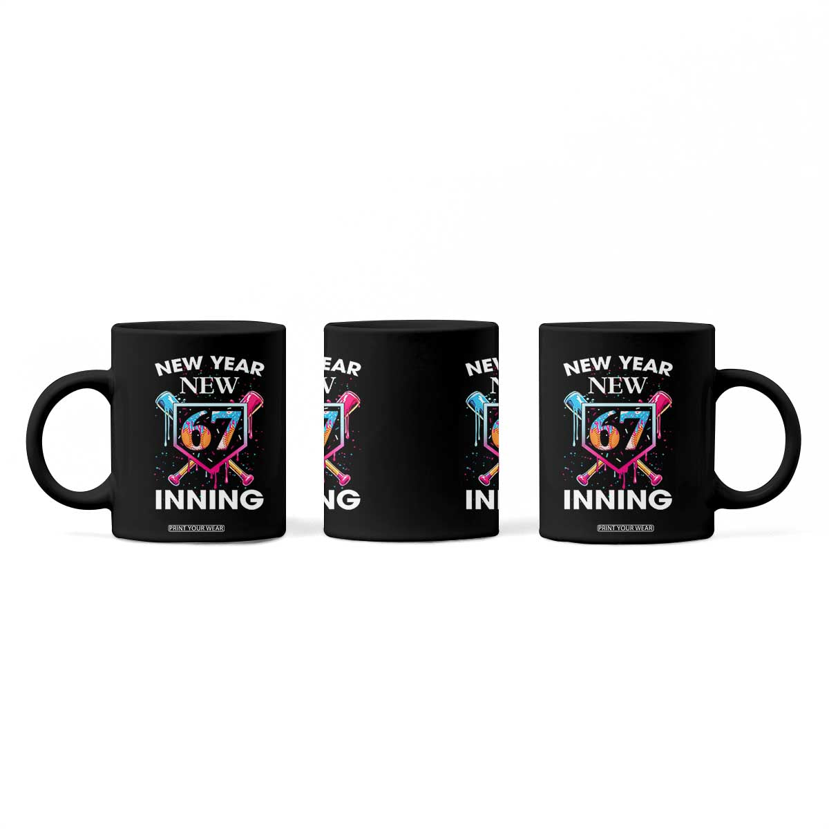 Funny Six Seven Meme Coffee Mug 67 Number Sports American Football Ice Cream Drip TS14 Print Your Wear