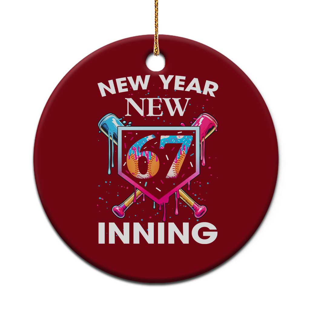 Funny Six Seven Meme Ceramic Ornament 67 Number Sports American Football Ice Cream Drip TS14 1pc Red Print Your Wear