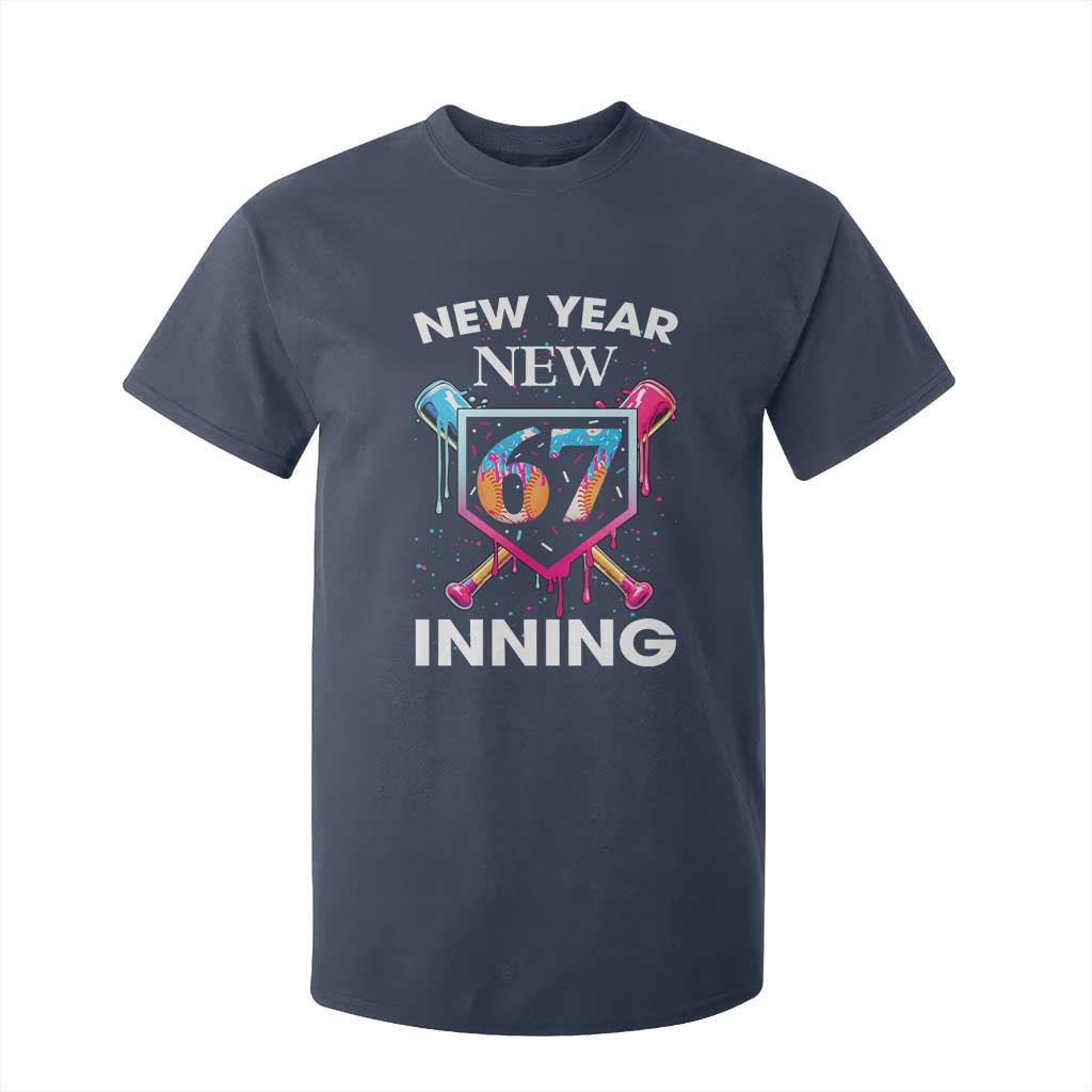 Funny Six Seven Meme T Shirt For Kid 67 Number Sports American Football Ice Cream Drip TS14 Navy Print Your Wear
