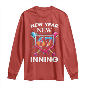 Funny Six Seven Meme Long Sleeve Shirt 67 Number Sports American Football Ice Cream Drip TS14 Red Print Your Wear