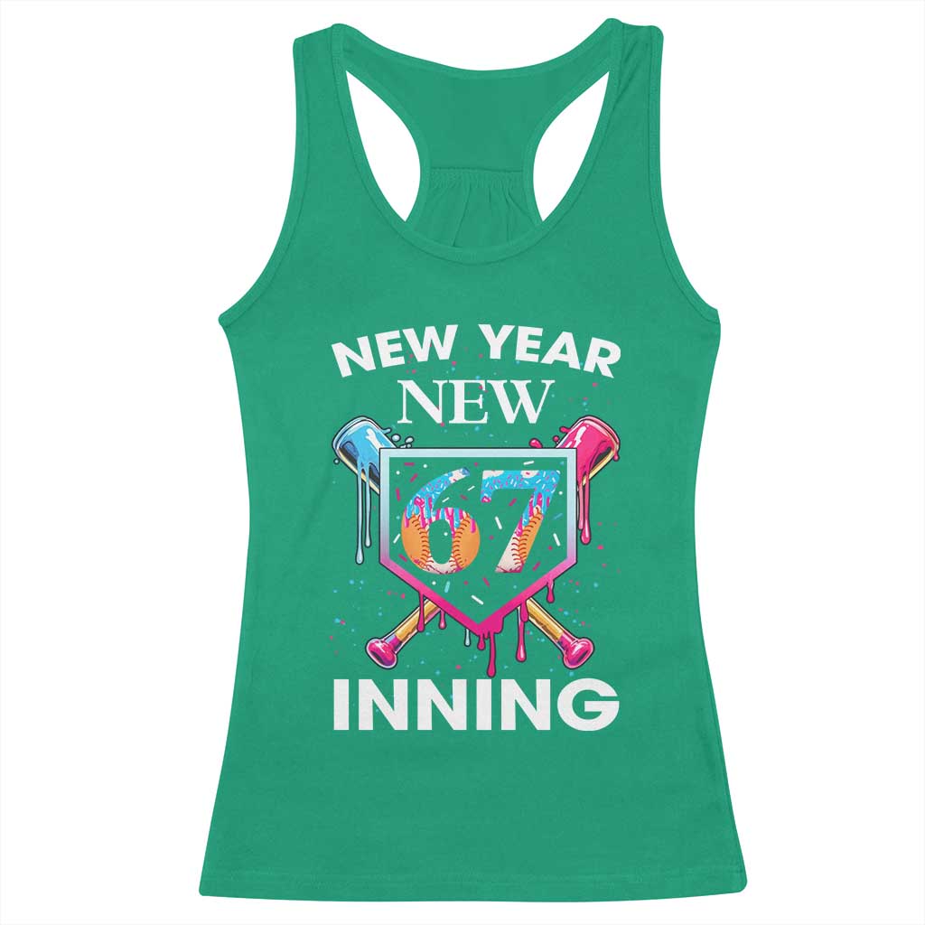 Funny Six Seven Meme Racerback Tank Top 67 Number Sports American Football Ice Cream Drip TS14 Irish Green Print Your Wear