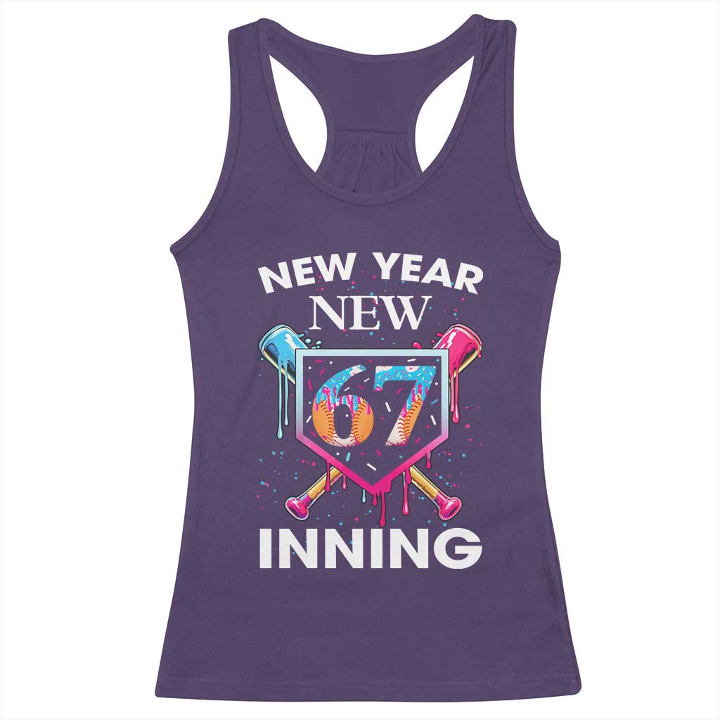 Funny Six Seven Meme Racerback Tank Top 67 Number Sports American Football Ice Cream Drip TS14 Purple Print Your Wear