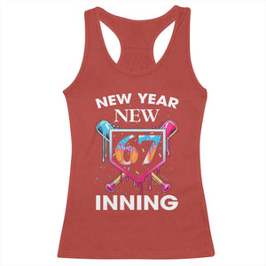 Funny Six Seven Meme Racerback Tank Top 67 Number Sports American Football Ice Cream Drip TS14 Red Print Your Wear