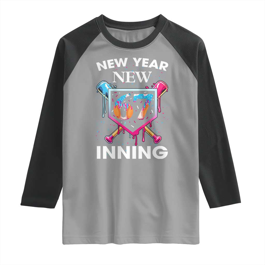 Funny Six Seven Meme Raglan Shirt 67 Number Sports American Football Ice Cream Drip TS14 Sport Gray Black Print Your Wear