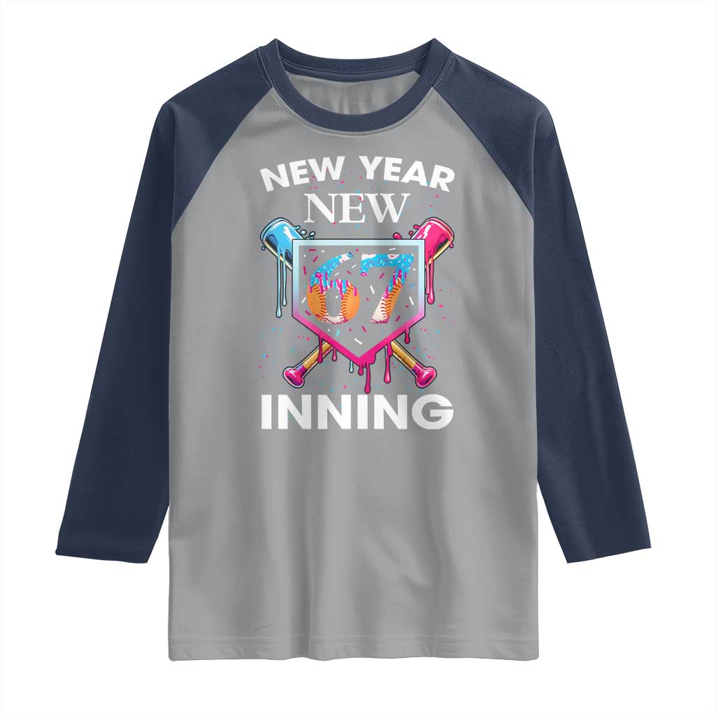 Funny Six Seven Meme Raglan Shirt 67 Number Sports American Football Ice Cream Drip TS14 Sport Gray Navy Print Your Wear