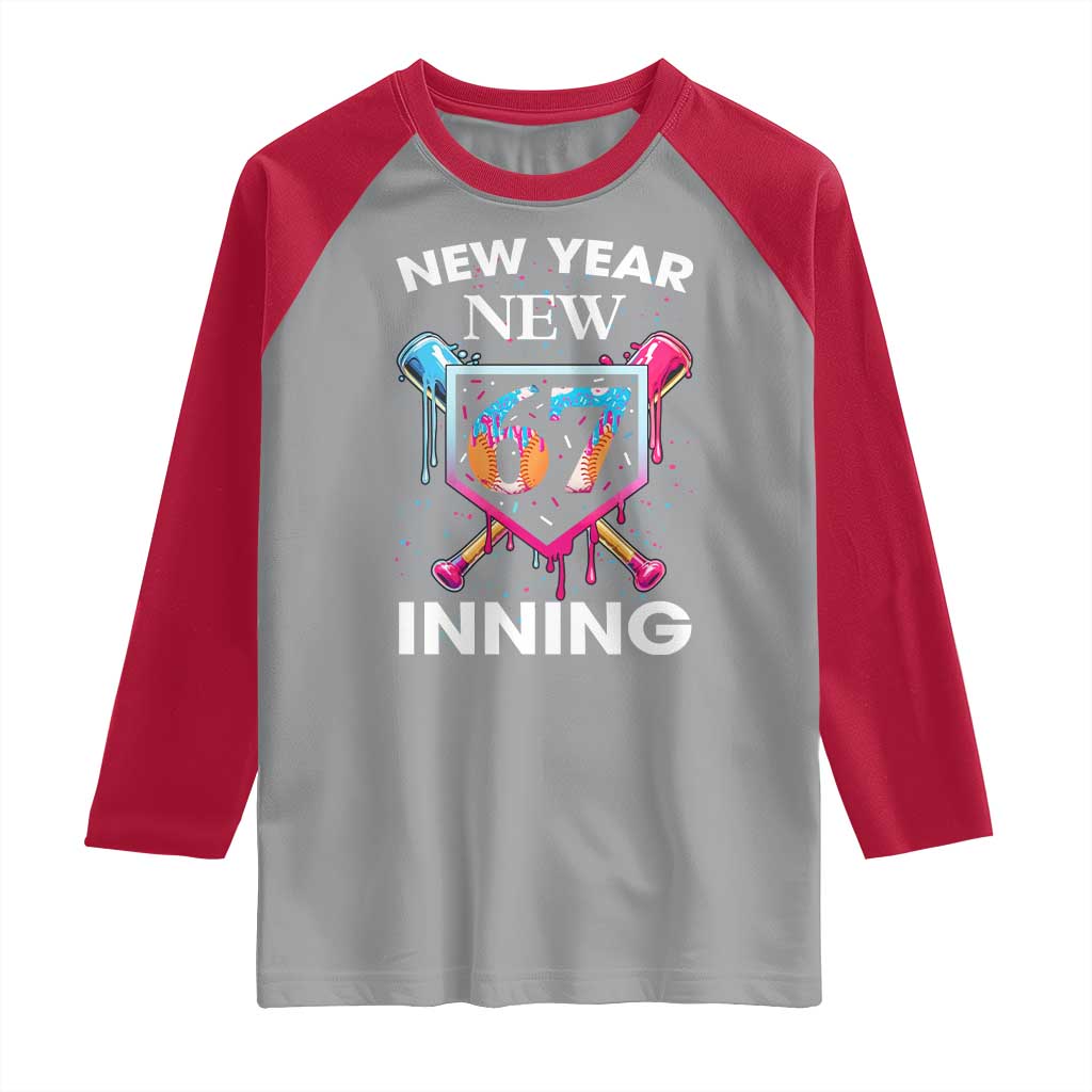 Funny Six Seven Meme Raglan Shirt 67 Number Sports American Football Ice Cream Drip TS14 Sport Gray Red Print Your Wear