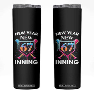 Funny Six Seven Meme Skinny Tumbler 67 Number Sports American Football Ice Cream Drip TS14 Black Print Your Wear