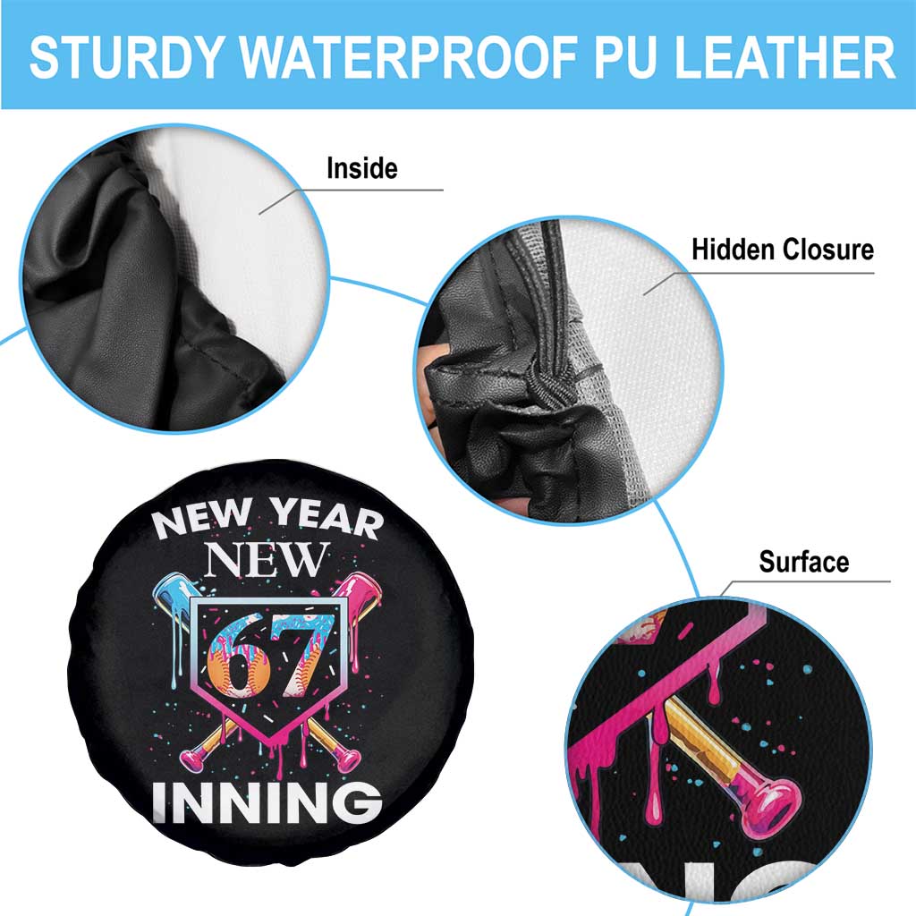 Funny Six Seven Meme Spare Tire Cover 67 Number Sports American Football Ice Cream Drip TS14 Print Your Wear