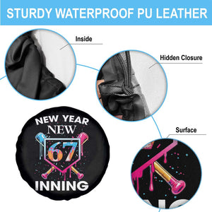 Funny Six Seven Meme Spare Tire Cover 67 Number Sports American Football Ice Cream Drip TS14 Print Your Wear