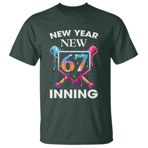 Funny Six Seven Meme T Shirt 67 Number Sports American Football Ice Cream Drip TS14 Dark Forest Green Print Your Wear