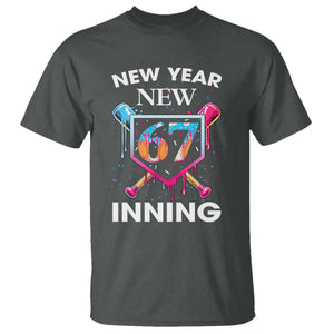 Funny Six Seven Meme T Shirt 67 Number Sports American Football Ice Cream Drip TS14 Dark Heather Print Your Wear