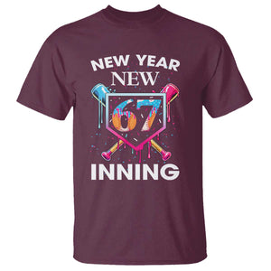 Funny Six Seven Meme T Shirt 67 Number Sports American Football Ice Cream Drip TS14 Maroon Print Your Wear