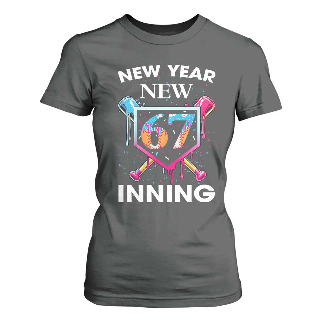 Funny Six Seven Meme T Shirt For Women 67 Number Sports American Football Ice Cream Drip TS14 Dark Heather Print Your Wear