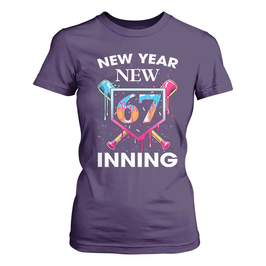 Funny Six Seven Meme T Shirt For Women 67 Number Sports American Football Ice Cream Drip TS14 Purple Print Your Wear