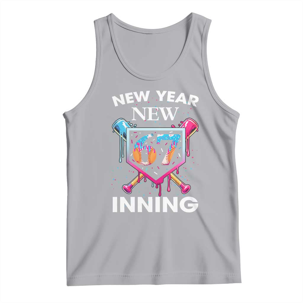 Funny Six Seven Meme Tank Top 67 Number Sports American Football Ice Cream Drip TS14 Athletic Heather Print Your Wear