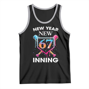 Funny Six Seven Meme Tank Top 67 Number Sports American Football Ice Cream Drip TS14 Black Athletic Heather Print Your Wear