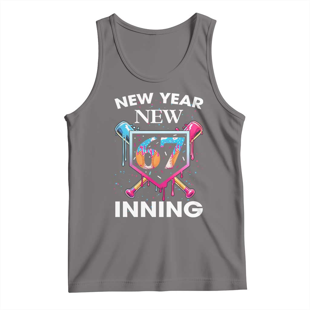 Funny Six Seven Meme Tank Top 67 Number Sports American Football Ice Cream Drip TS14 Deep Heather Print Your Wear