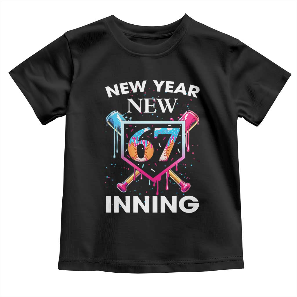 Funny Six Seven Meme Toddler T Shirt 67 Number Sports American Football Ice Cream Drip TS14 Black Print Your Wear