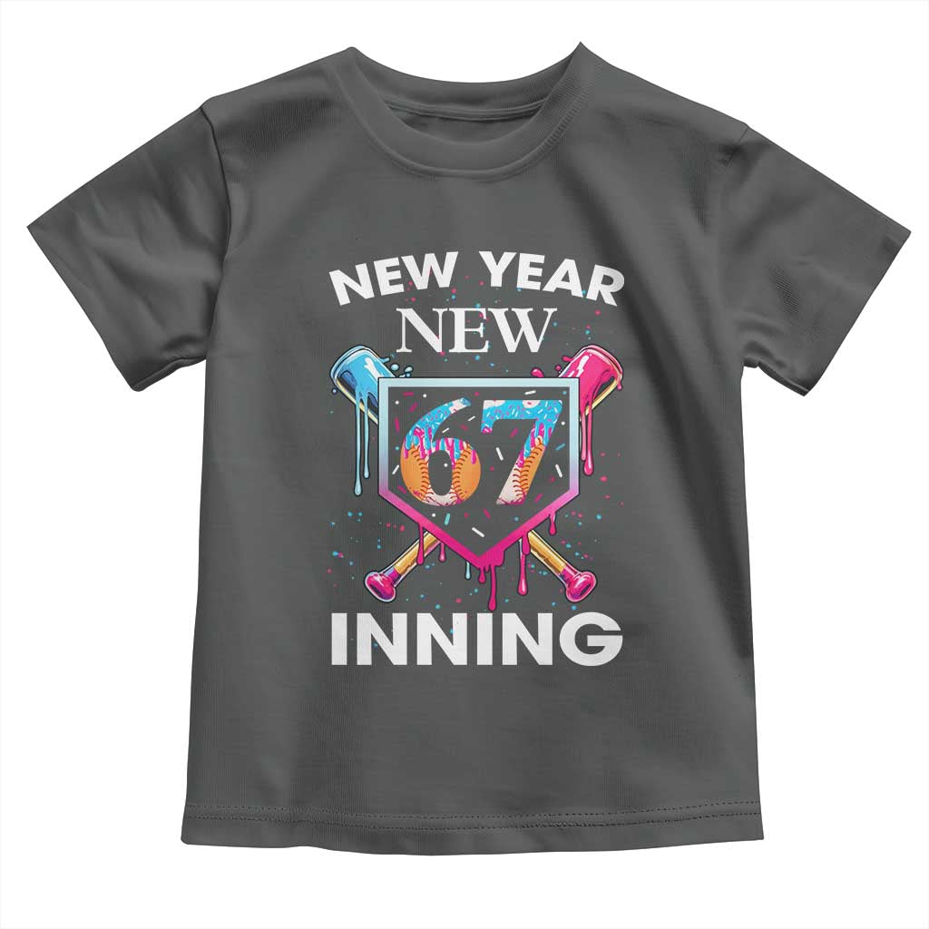 Funny Six Seven Meme Toddler T Shirt 67 Number Sports American Football Ice Cream Drip TS14 Dark Heather Print Your Wear