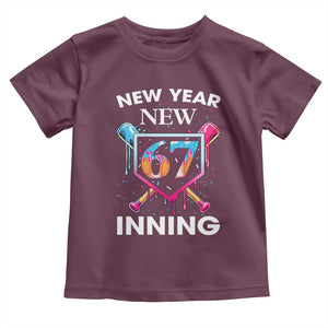 Funny Six Seven Meme Toddler T Shirt 67 Number Sports American Football Ice Cream Drip TS14 Maroon Print Your Wear