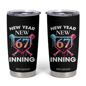 Funny Six Seven Meme Tumbler Cup 67 Number Sports American Football Ice Cream Drip TS14 Black Print Your Wear