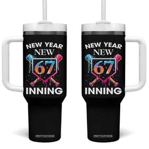 Funny Six Seven Meme Tumbler With Handle 67 Number Sports American Football Ice Cream Drip TS14 One Size: 40 oz Black Print Your Wear
