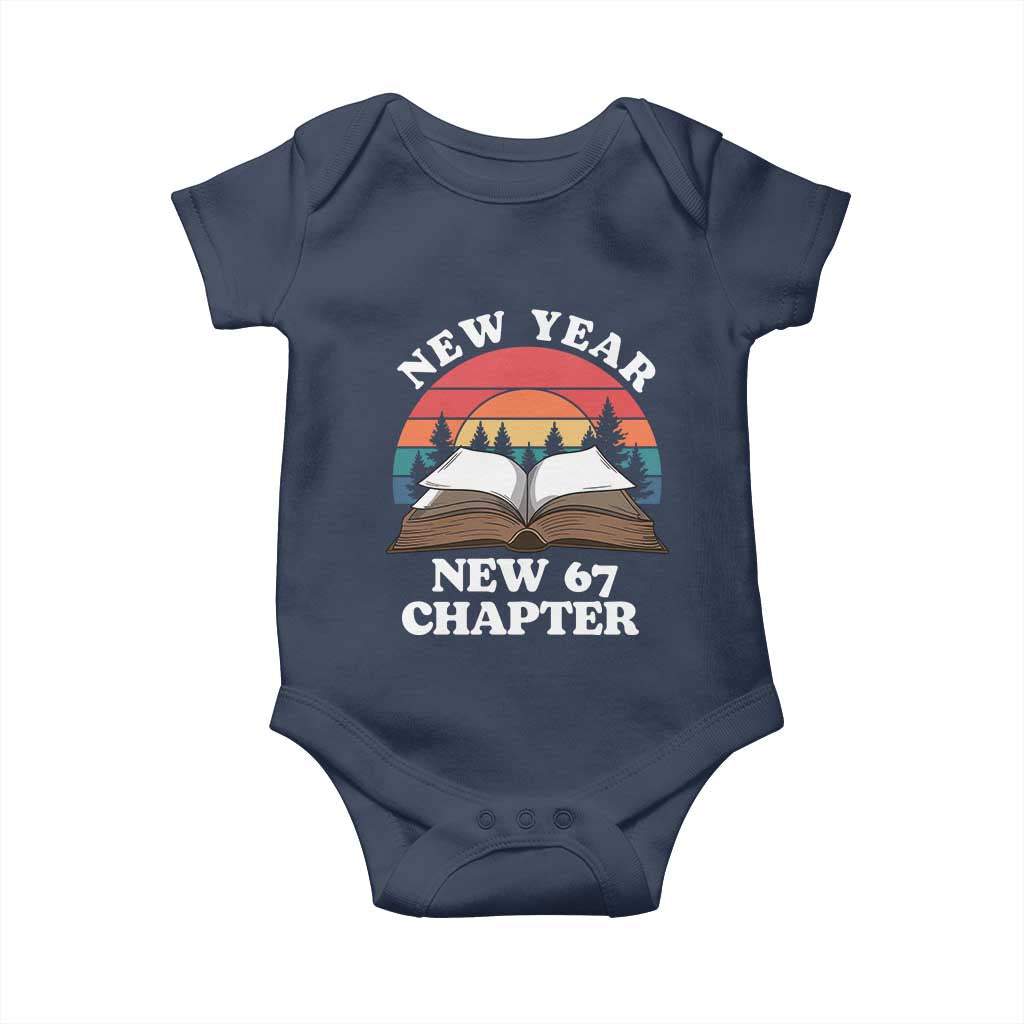Funny Six Seven Meme Baby Onesie New Year New 67 Chapter TS14 Navy Print Your Wear