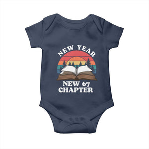 Funny Six Seven Meme Baby Onesie New Year New 67 Chapter TS14 Navy Print Your Wear