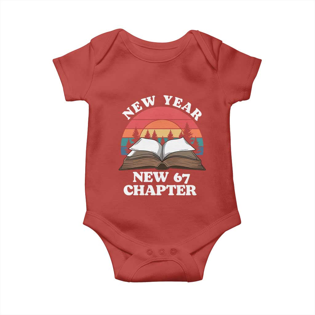 Funny Six Seven Meme Baby Onesie New Year New 67 Chapter TS14 Red Print Your Wear