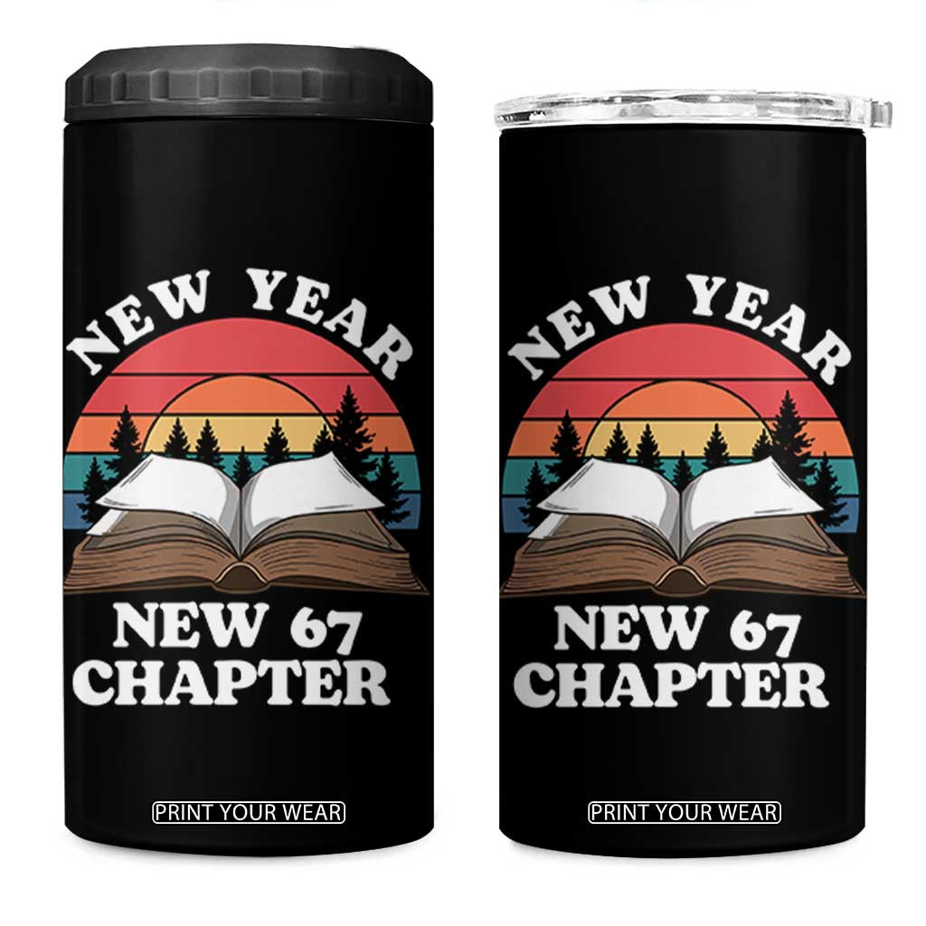 Funny Six Seven Meme 4 in 1 Can Cooler Tumbler New Year New 67 Chapter TS14 One Size: 16 oz Black Print Your Wear