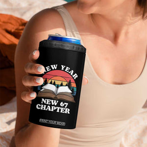 Funny Six Seven Meme 4 in 1 Can Cooler Tumbler New Year New 67 Chapter TS14 Print Your Wear