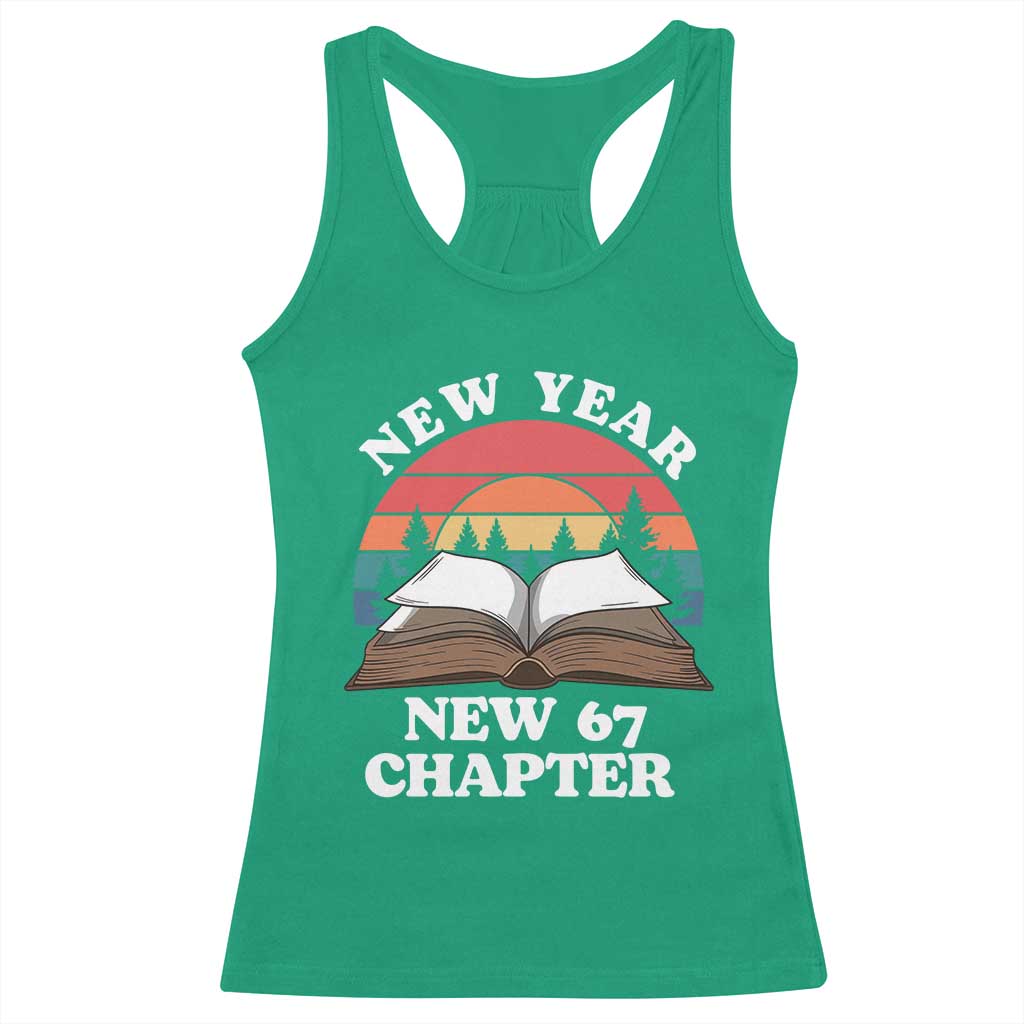 Funny Six Seven Meme Racerback Tank Top New Year New 67 Chapter TS14 Irish Green Print Your Wear