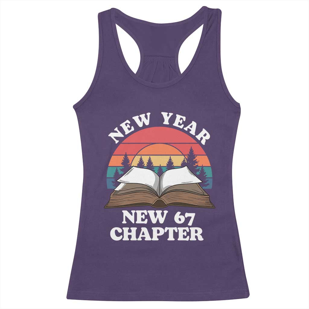Funny Six Seven Meme Racerback Tank Top New Year New 67 Chapter TS14 Purple Print Your Wear
