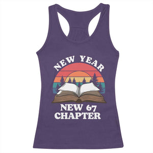 Funny Six Seven Meme Racerback Tank Top New Year New 67 Chapter TS14 Purple Print Your Wear
