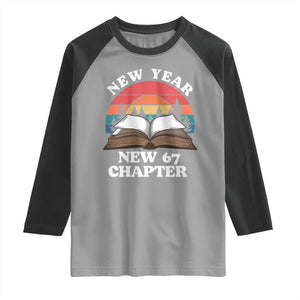 Funny Six Seven Meme Raglan Shirt New Year New 67 Chapter TS14 Sport Gray Black Print Your Wear